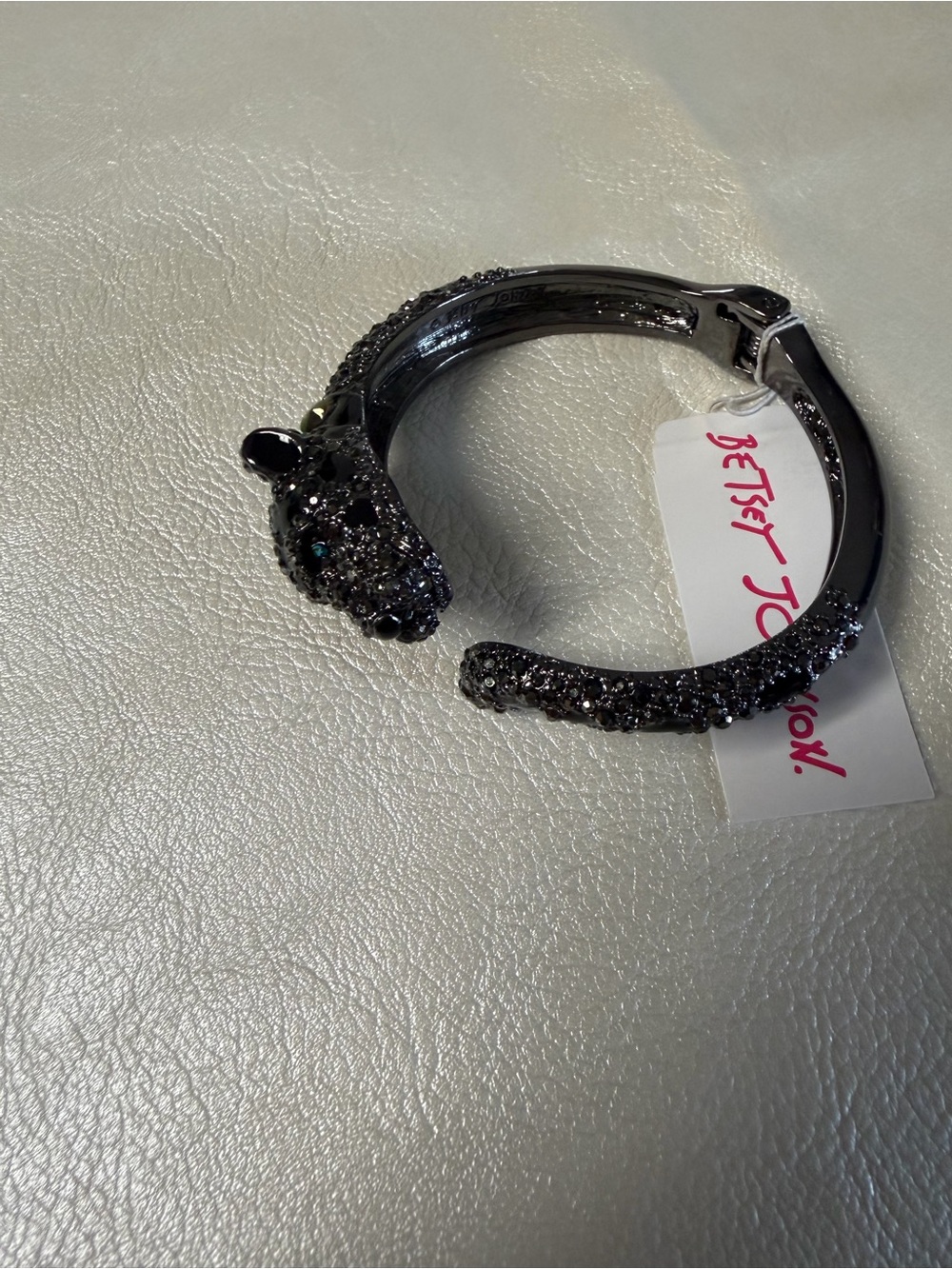 Betsey Johnson Black Jeweled Panther Bracelet - Picture 3 of 6